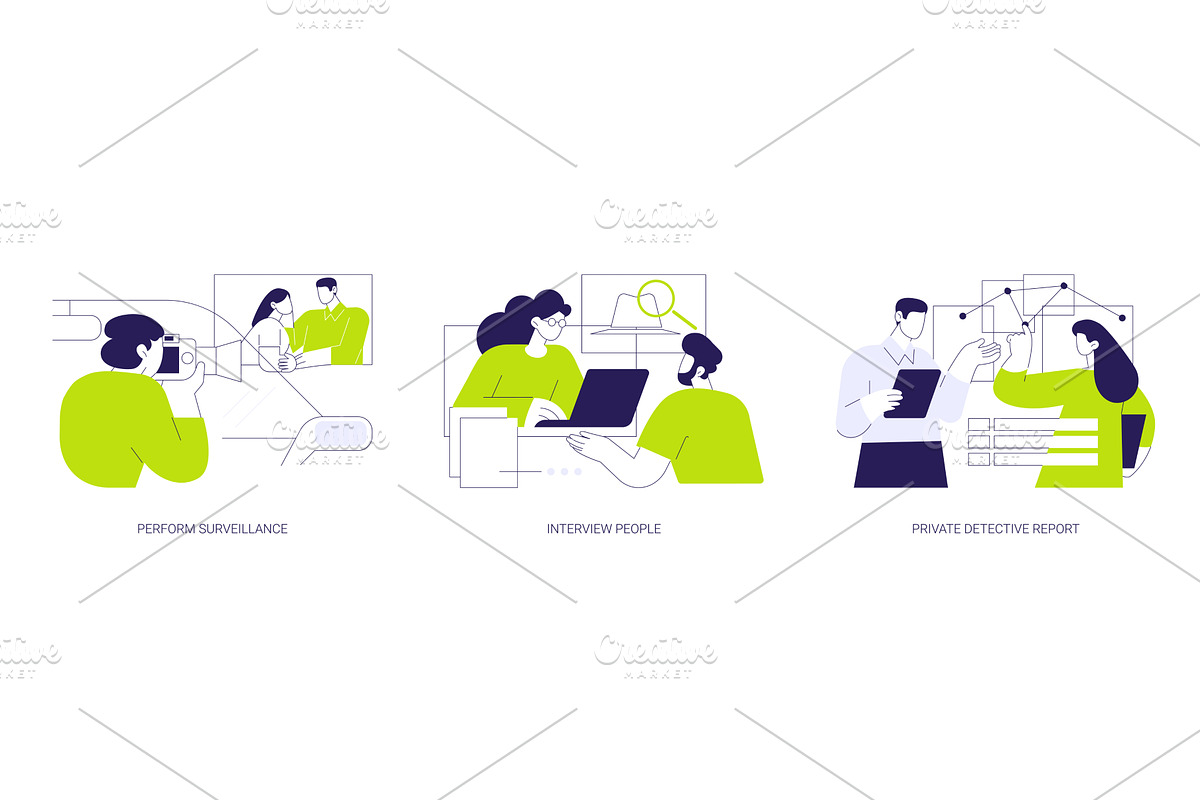 Private detective isolated cartoon, a Finance Illustration by Visual Generation