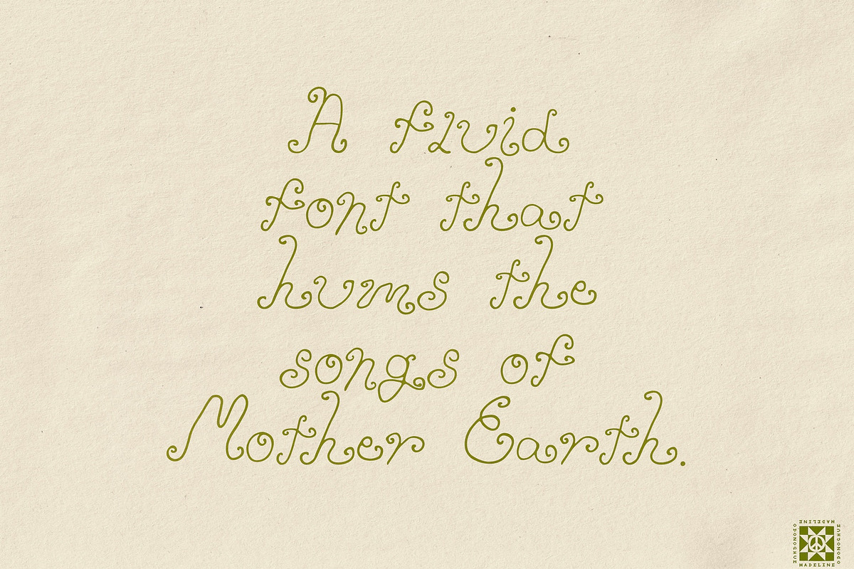 Earth Mother Hand Drawn Font, a Handwritten Font by Madeline ODonoghue Design (Photo 5 of 5)