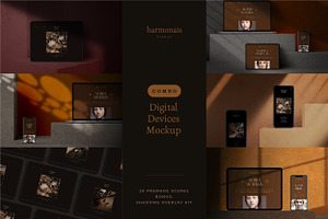 Combo Devices Mockup - Dark Mode