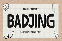 Badjing - Handwritten Font