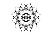 Modern Black and White Mandala Pack, a Decorative Illustration by NJ Himel (Thumbnail 13 of 101)