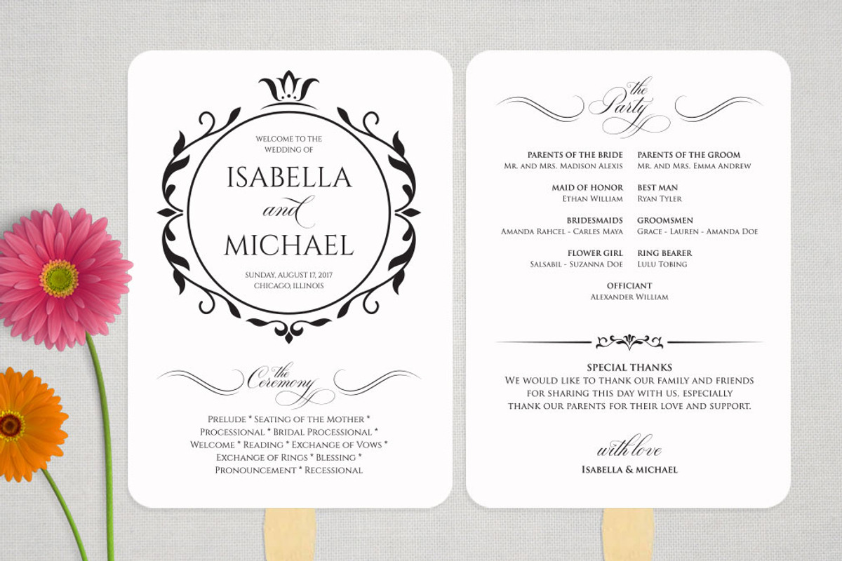 Wedding Program Fan SHR379, an Invitation Template by Shafura_Wedding (Photo 2 of 4)