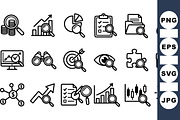 Business Analytics Icon Set, an Illustration by designvectx (Thumbnail 1 of 3)