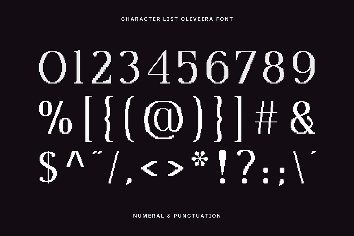 Oliveira - Modern Elegant Pixelated, a Serif Font by Typia Nesia (Photo 3 of 14)