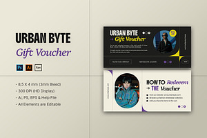 Urban Byte - Gift Voucher, a Print Template by StreaksideStd