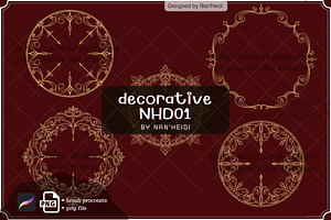 Decorative NHD01 PNG & Procreate