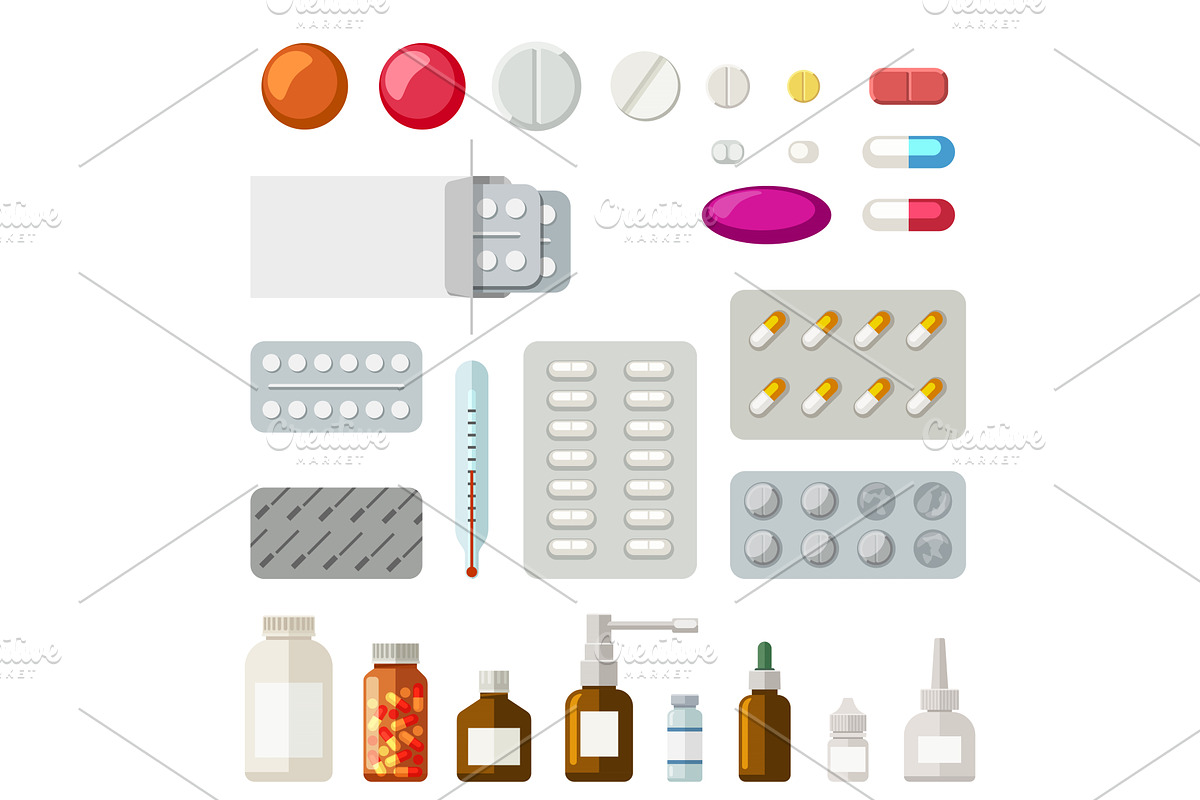 The composition of a first aid kit, an Object Graphic by bolotoff