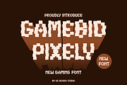 Gamebid Pixely - Game Font, a Sans Serif Font by QR Design Studio (Thumbnail 1 of 6)