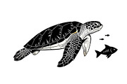 50 Sea Turtle Vector Silhouette Bund, an Illustration by jahid234 (Thumbnail 44 of 51)