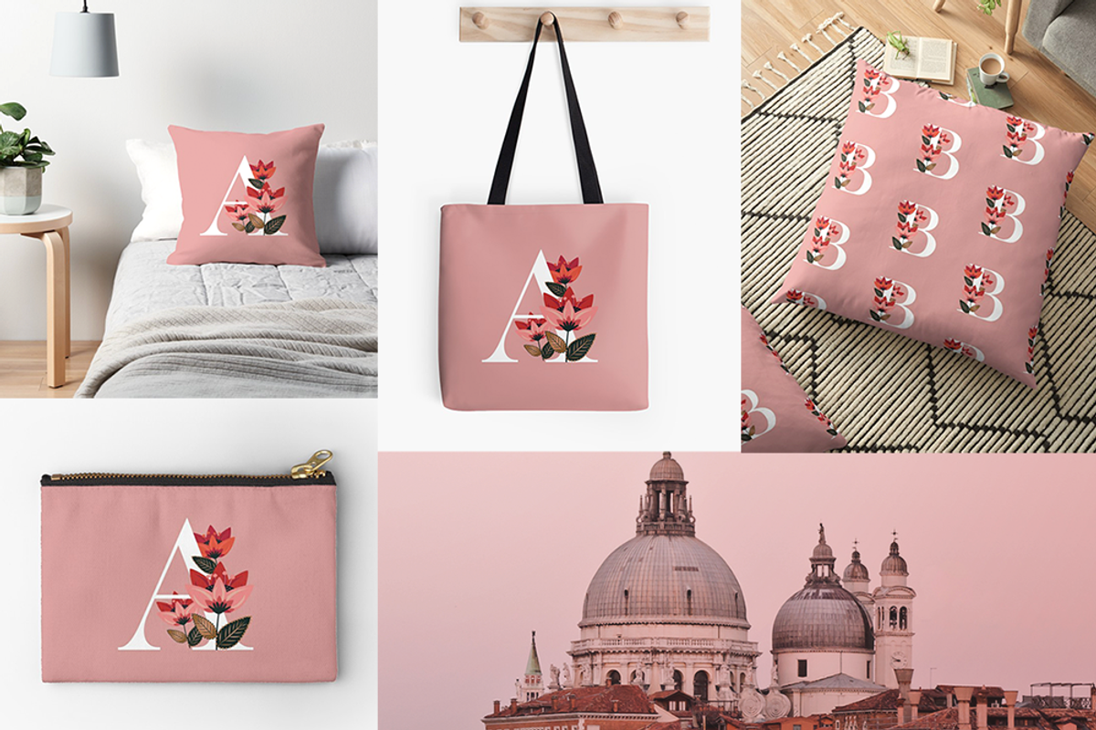 Venice Floral Monograms, a Branding & Logo Template by Werlang Paper (Photo 8 of 8)
