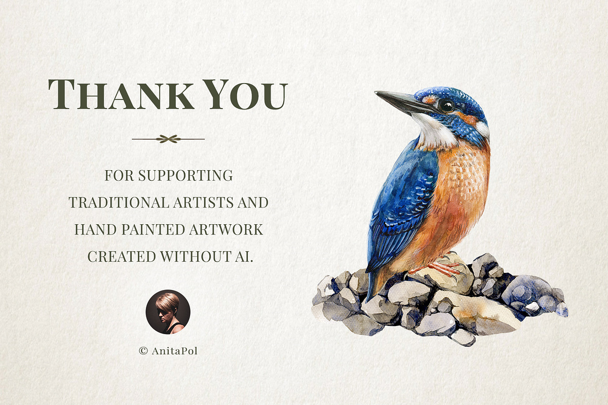 Forest Birds Watercolor Set, an Animal Illustration by AnitaPol (Photo 26 of 26)