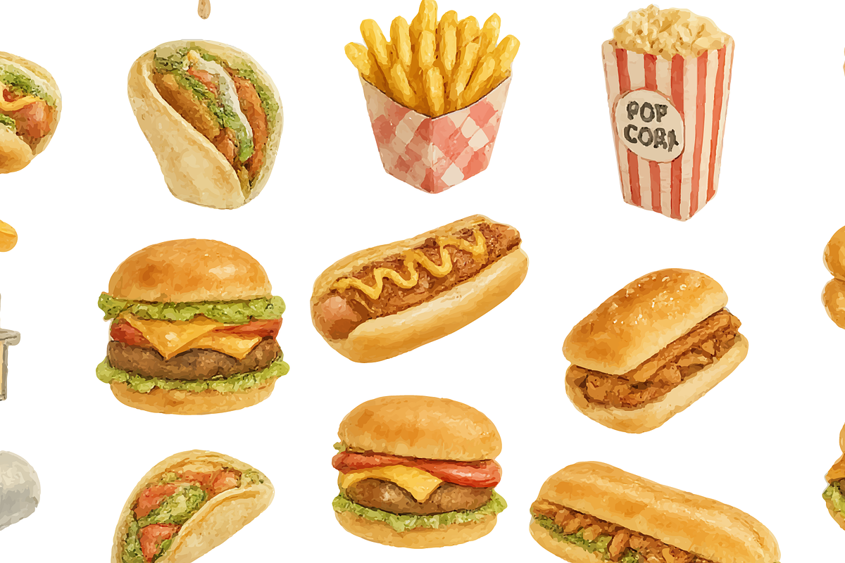Fast Food Set Collection, an Object Graphic by RT Studio (Photo 2 of 4)