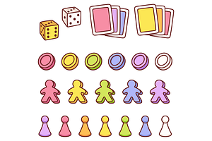 Board Game Pieces Set