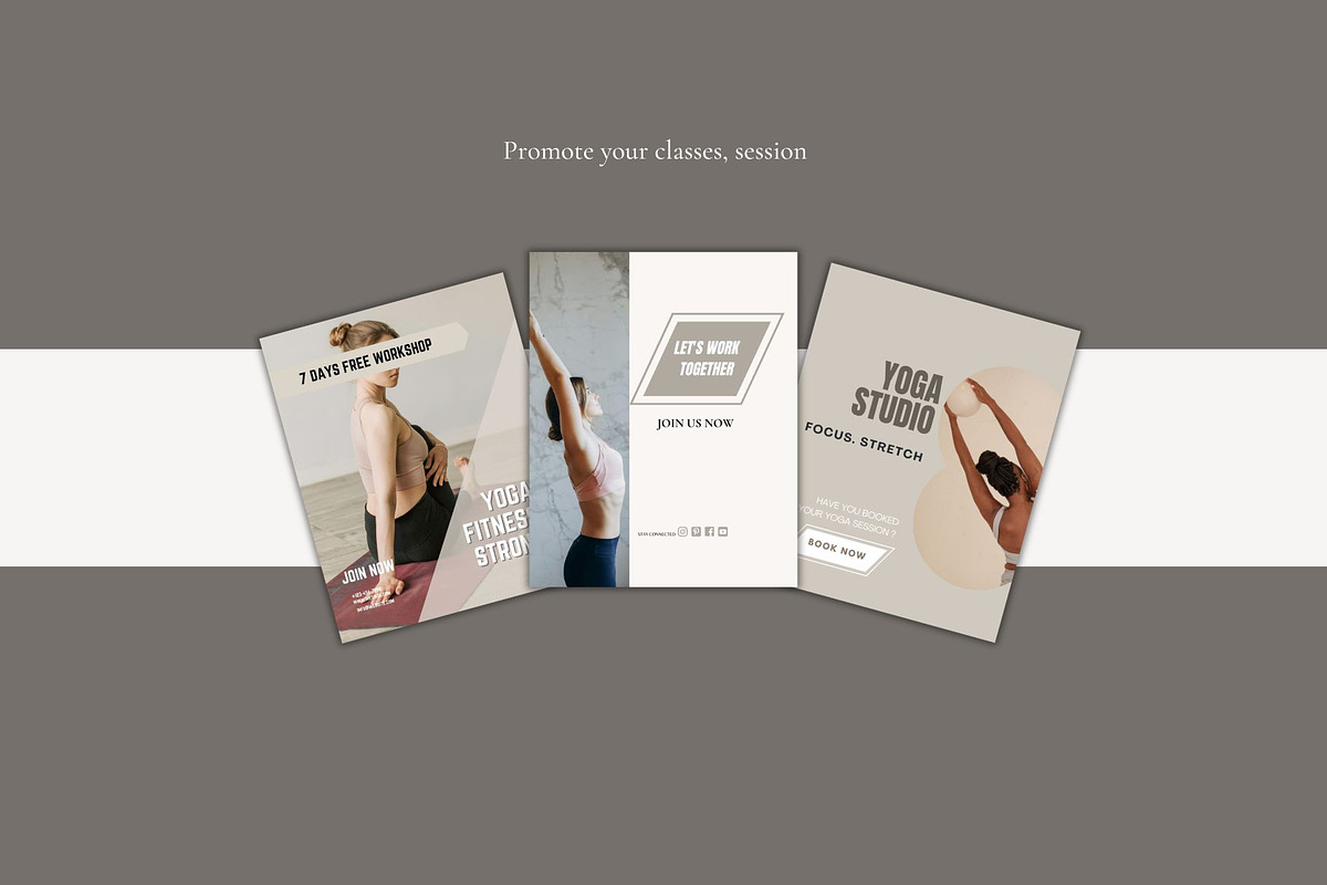 YOGA Instagram - Social Media Kit, a Social Media Template by Deepa Template Studio (Photo 3 of 10)