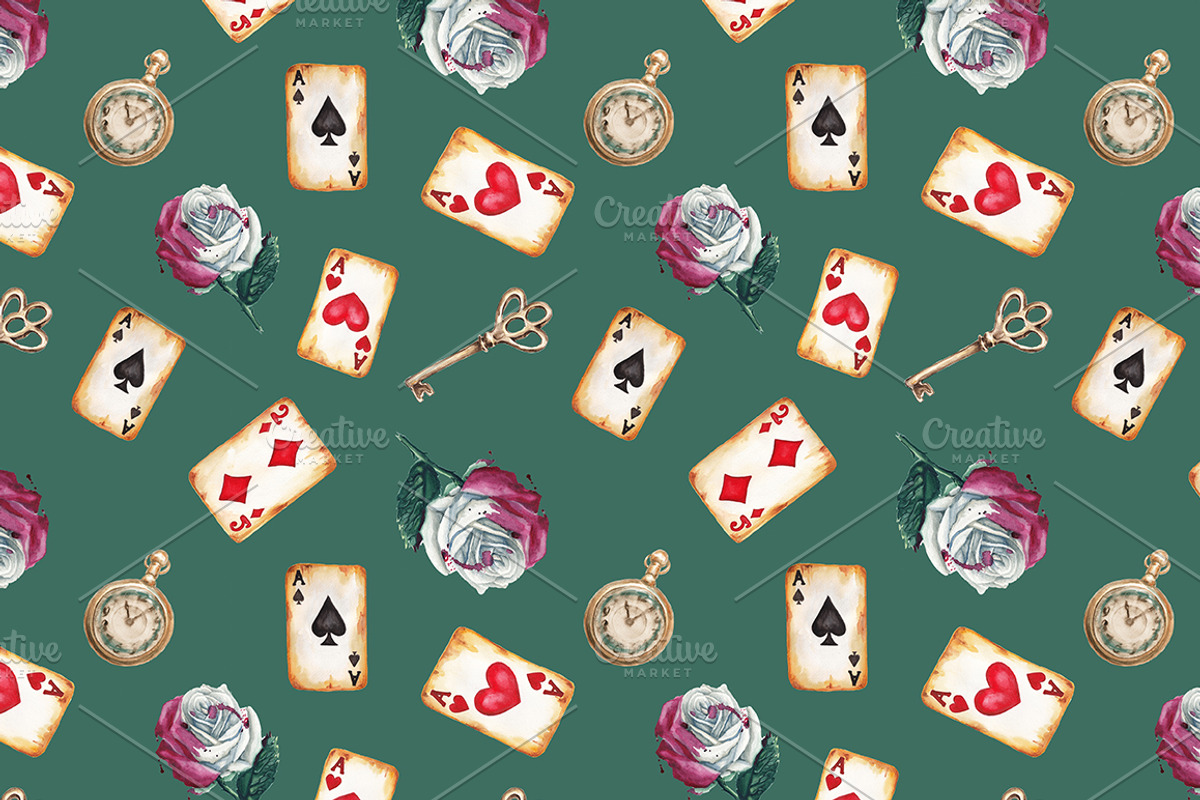 Alice in the Wonderland collection, a Pattern Graphic by lenavetka87 (Photo 3 of 3)