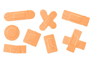 Bandage and adhesive plaster set, an Object Illustration by winwin.art