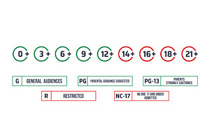 Age restriction and rating icons, an Object Illustration by Buch&Bee