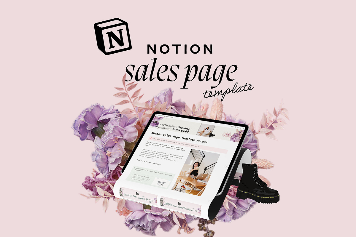Notion Sales Page Template, a Templates & Theme by Deeply Rooted Studio (Photo 7 of 7)
