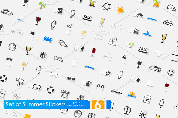 161 Summer Stickers
