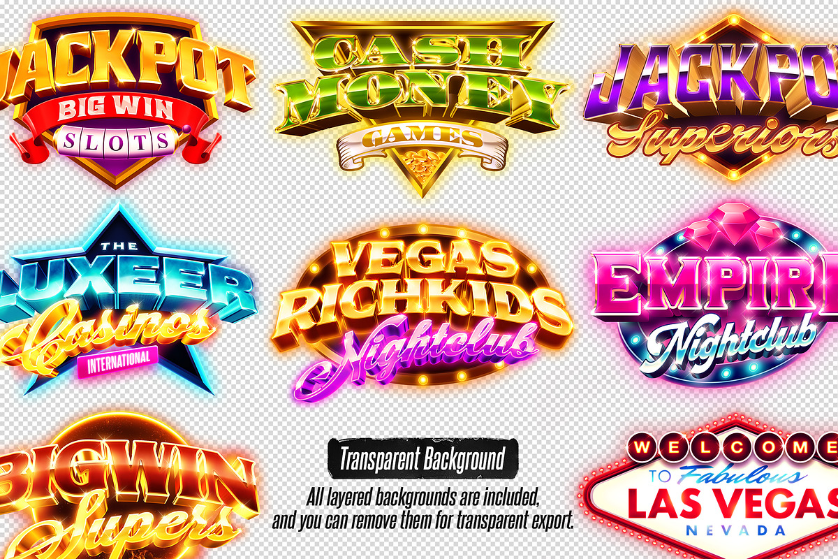 Casino Game Text Effects (12 PSDs), a Layer Style Add-On by Hyperpix Productions (Photo 3 of 19)