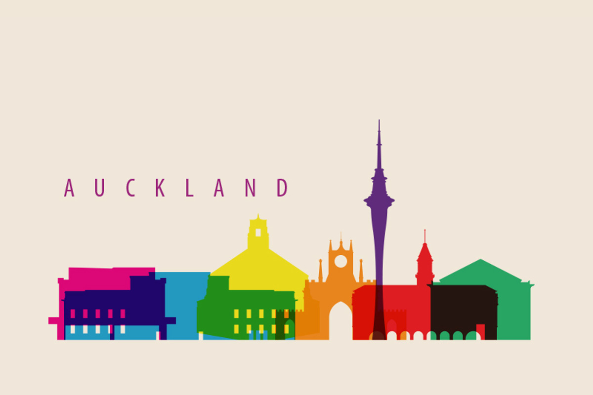 Auckland City Landmarks Illustration, an Illustration by IB