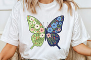 Hand-Drawn Floral Butterfly PNG Bund, an Illustration by CraftArtStudio (Thumbnail 4 of 6)