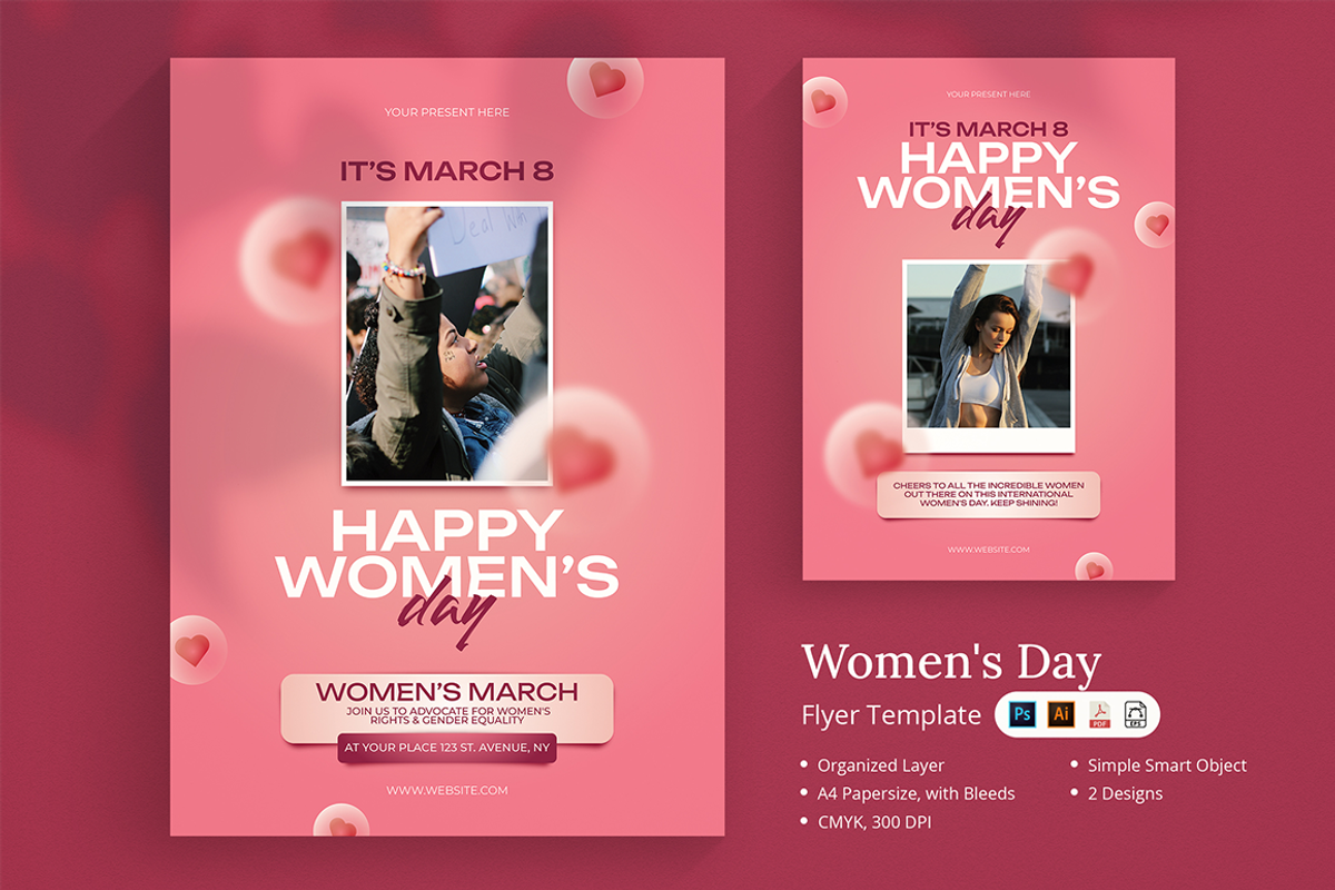 Disa - International Women's Day Fly, a Flyer Template by Lettha-Studio (Photo 1 of 4)