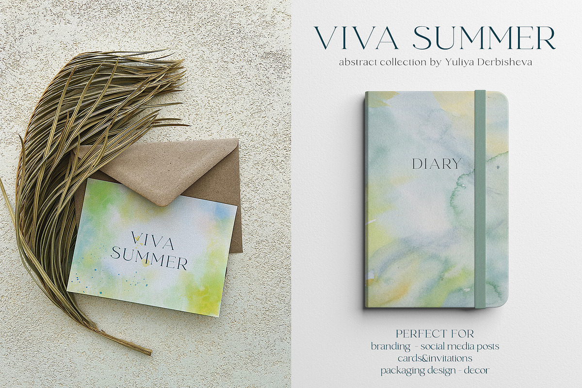 Ocean watercolor summer background, a Texture Graphic by Yuliya Derbisheva (Photo 10 of 18)