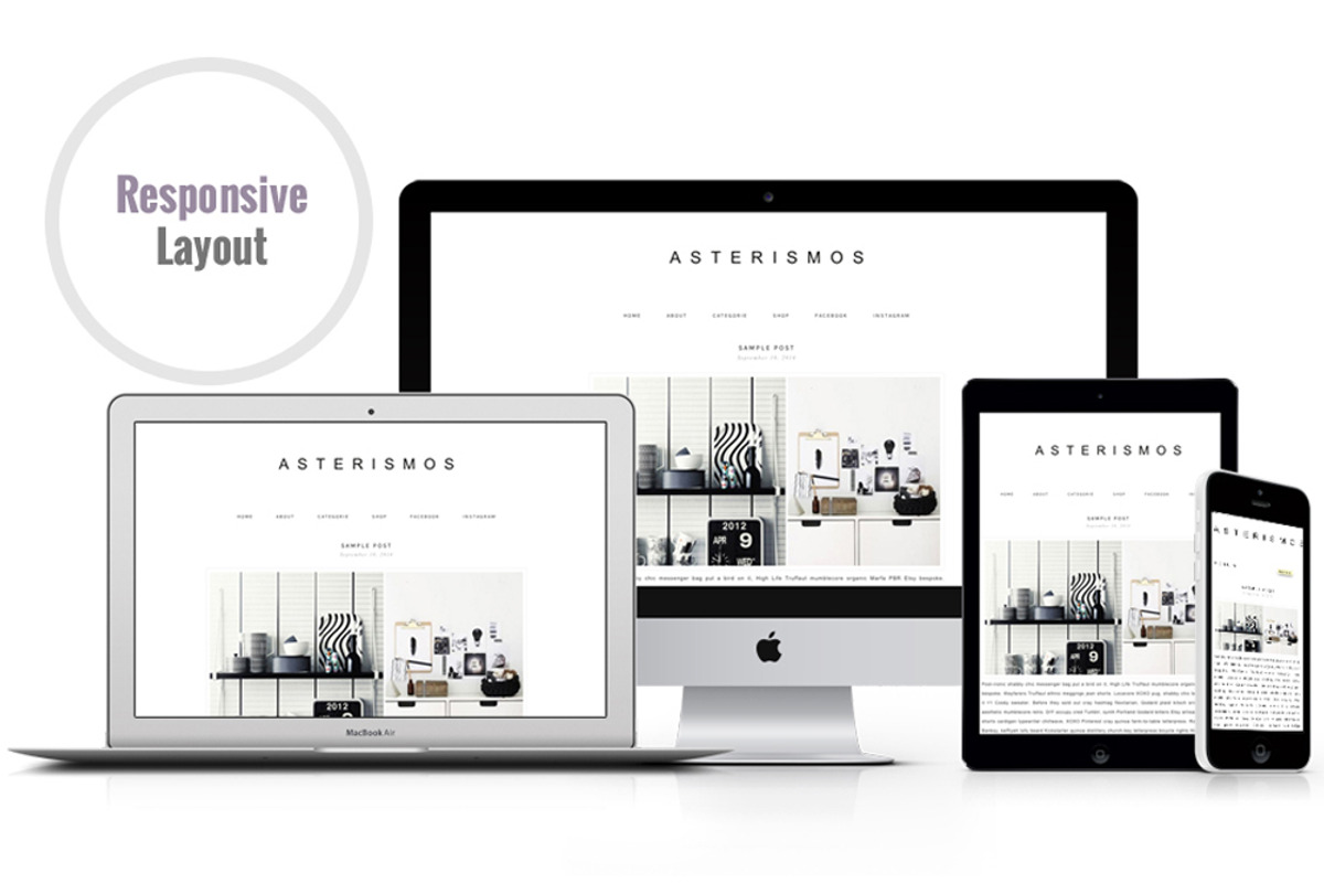 Responsive WP Theme - Asterismos, a WordPress Template by Light Morango (Photo 3 of 3)