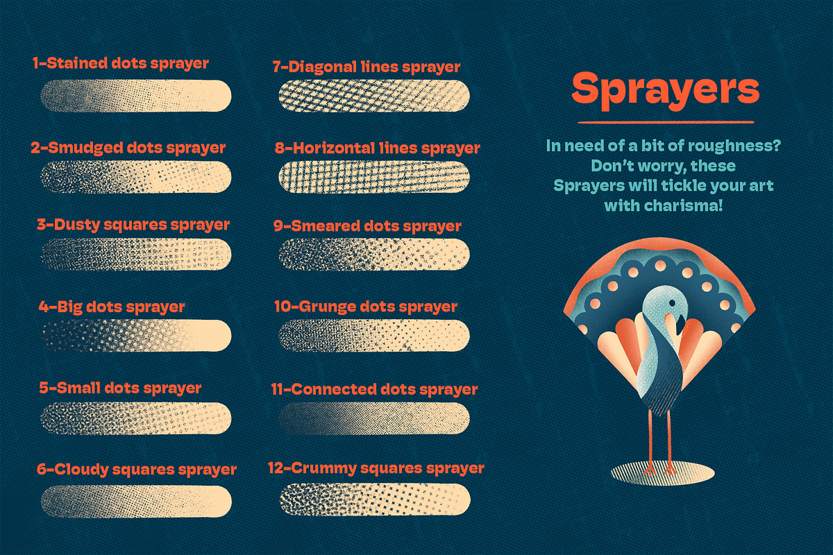 Dirty Halftones Brush Set, a Brush Add-On by Shoutbam (Photo 7 of 11)