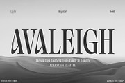 Avaleigh Fonts Family, a Serif Font by Asenbayu (Thumbnail 1 of 14)