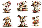 Whimsical Easter Bunny Clipart, an Illustration by Dream Creation (Thumbnail 6 of 7)