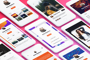 Profile Mobile App UI Kit