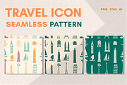 Retro Travel Icon pattern, a Pattern Graphic by Zakazis (Thumbnail 1 of 7)