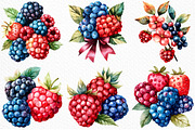 Watercolor Berries Clipart, an Illustration by Craft Nest (Thumbnail 4 of 12)