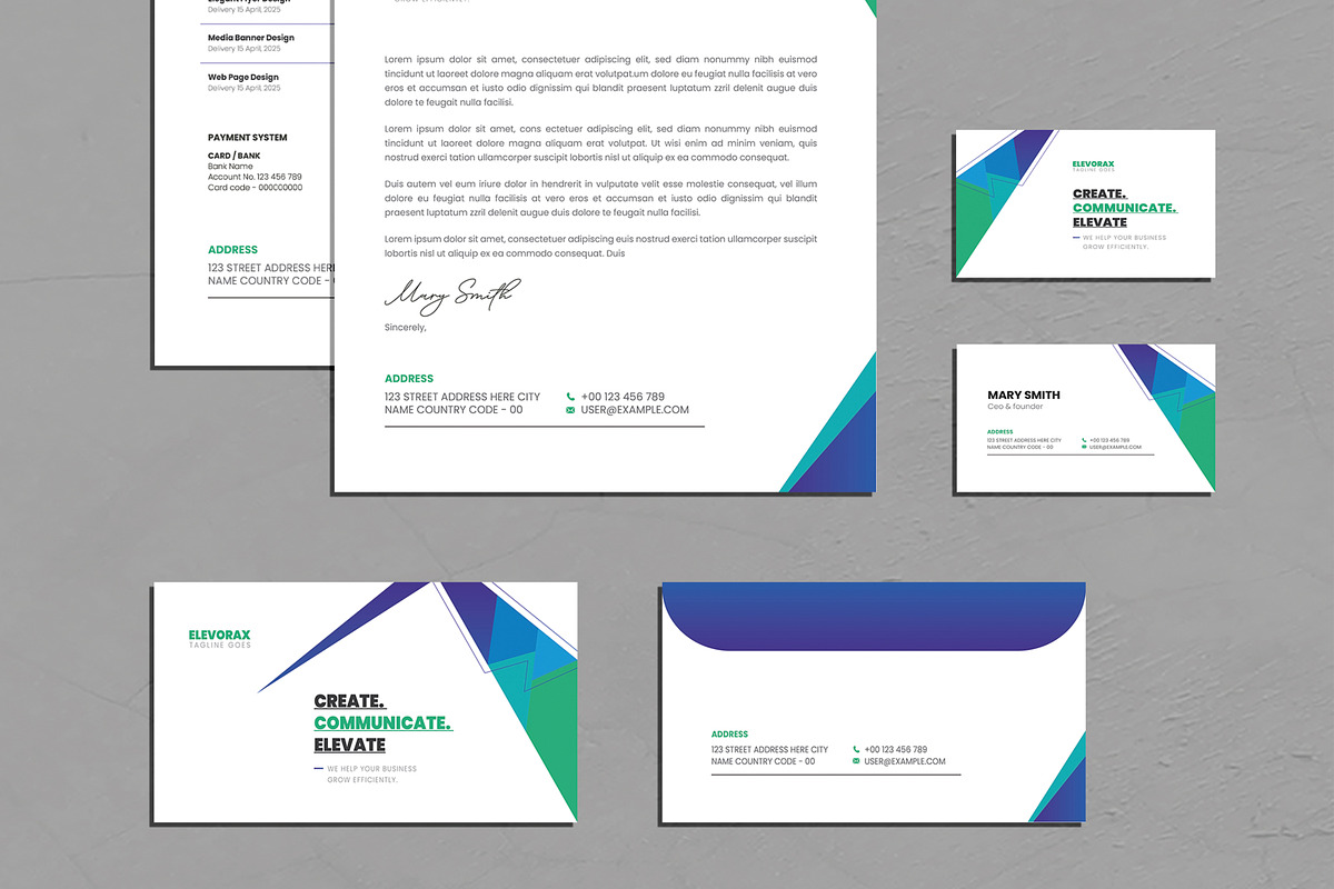Corporate Branding Template Set, a Stationery Template by MightyDesign (Photo 3 of 7)