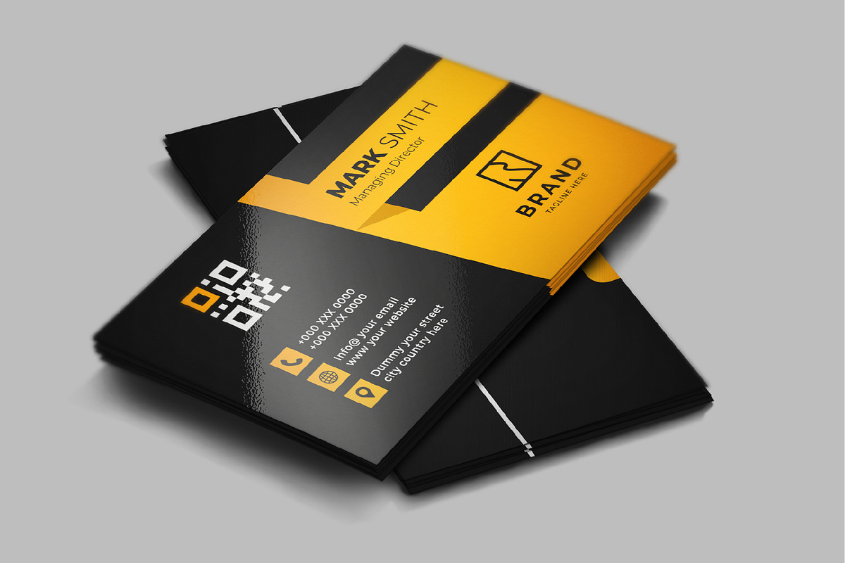 Modern Orange Black Business Card, a Business Card Template by M9 Design (Photo 3 of 3)