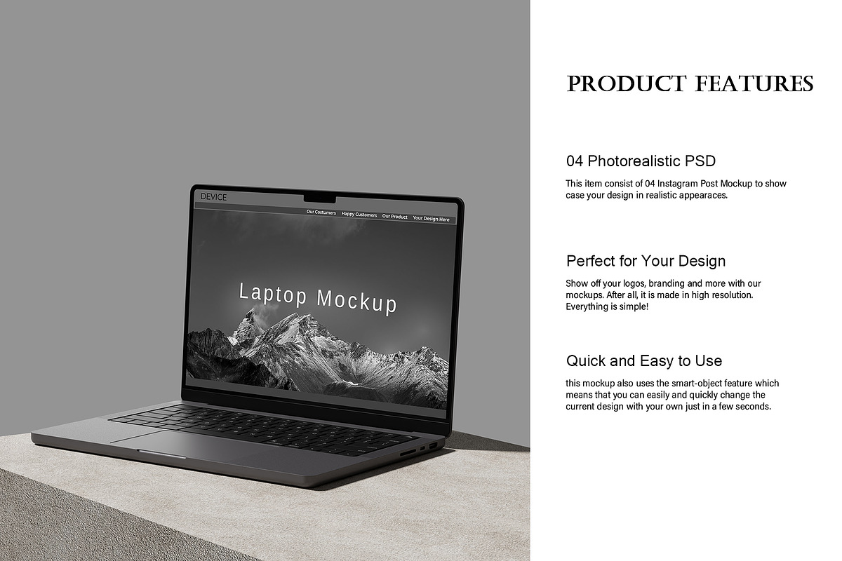 Laptop Mockup, a Mac Mockup by Lxadesign (Photo 4 of 6)