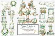 Country Farmhouse Easter Watercolor, an Illustration by NiiiNArt (Thumbnail 1 of 6)