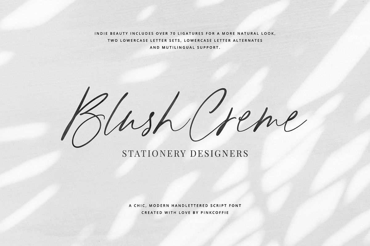 Indie Beauty Chic Handlettered Font, a Script Font by Pink Coffie (Photo 4 of 30)