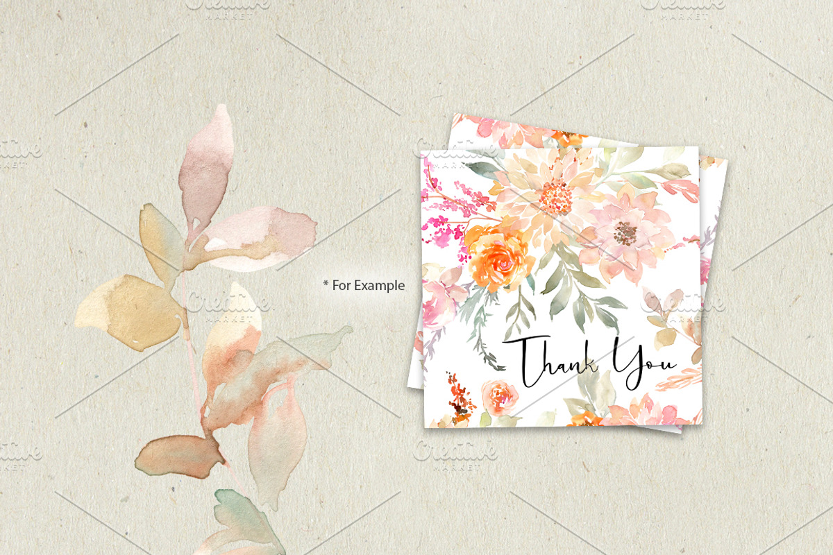 Watercolor Dahlias & Roses Flowers, an Illustration by GraphicsDish (Photo 4 of 4)