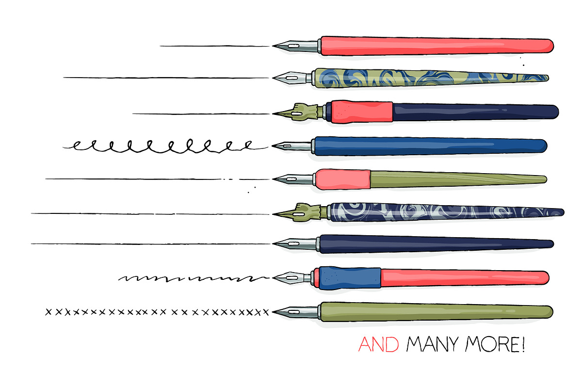 Dip Pen Brushes, a Brush Add-On by Side Project (Photo 3 of 5)