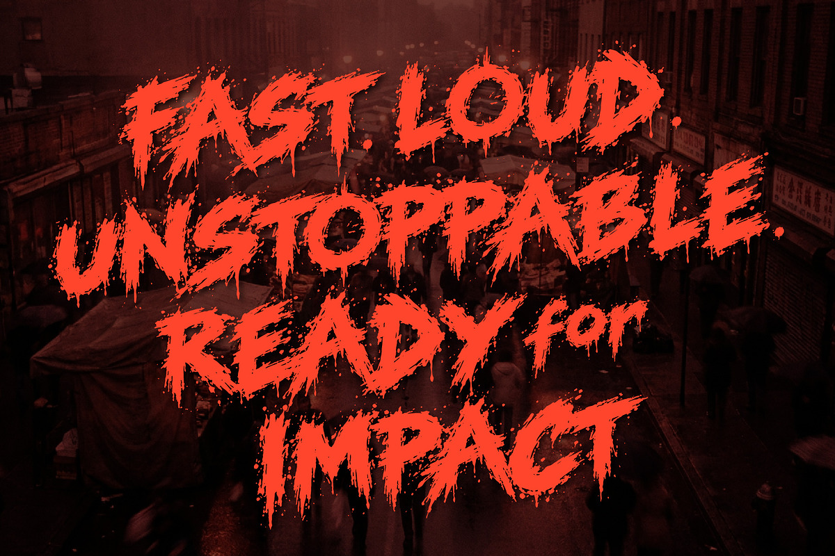 RAVANGE BUSTERS - Bold Grunge Chaos, a Handwritten Font by HypeWorksCo (Photo 6 of 12)