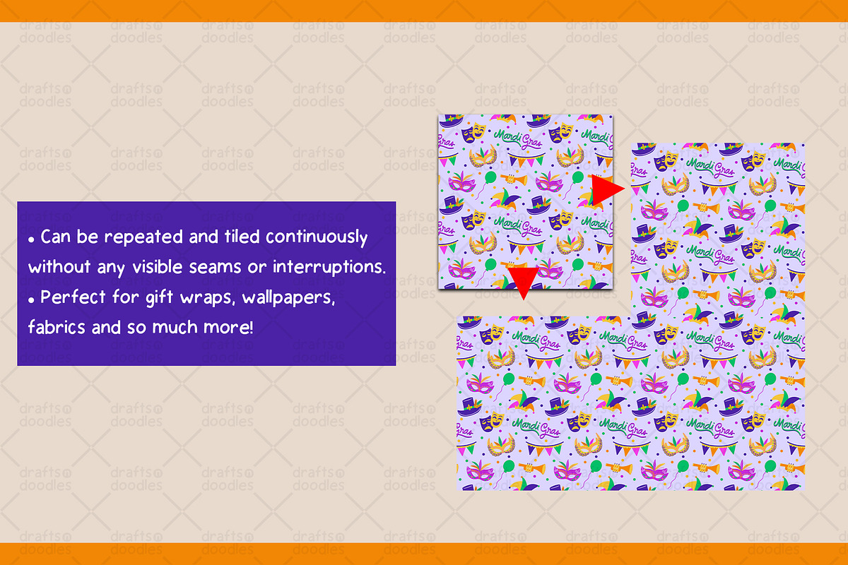 Mardi Gras Graphic Set, a Pattern Graphic by Drafts n Doodles (Photo 5 of 6)