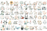 Boho Doodle Baby watercolor Clipart, an Illustration by CreationArt (Thumbnail 4 of 5)