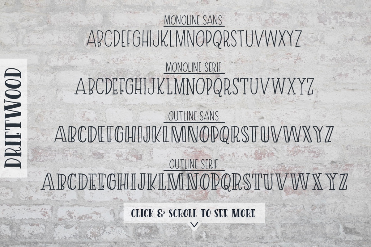 Driftwood Font Family, a Font by Rountree Design Co. (Photo 10 of 10)