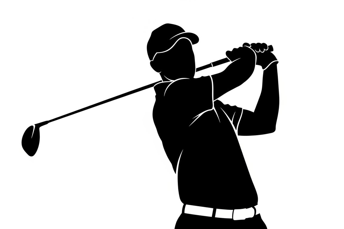 golfing swing silhouettes showcasing, an Illustration by Amazin_art (Photo 12 of 31)