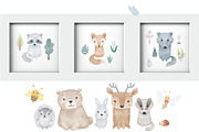 Woodland friends. Kids patterns set, an Animal Illustration by tetiartline (Thumbnail 3 of 11)