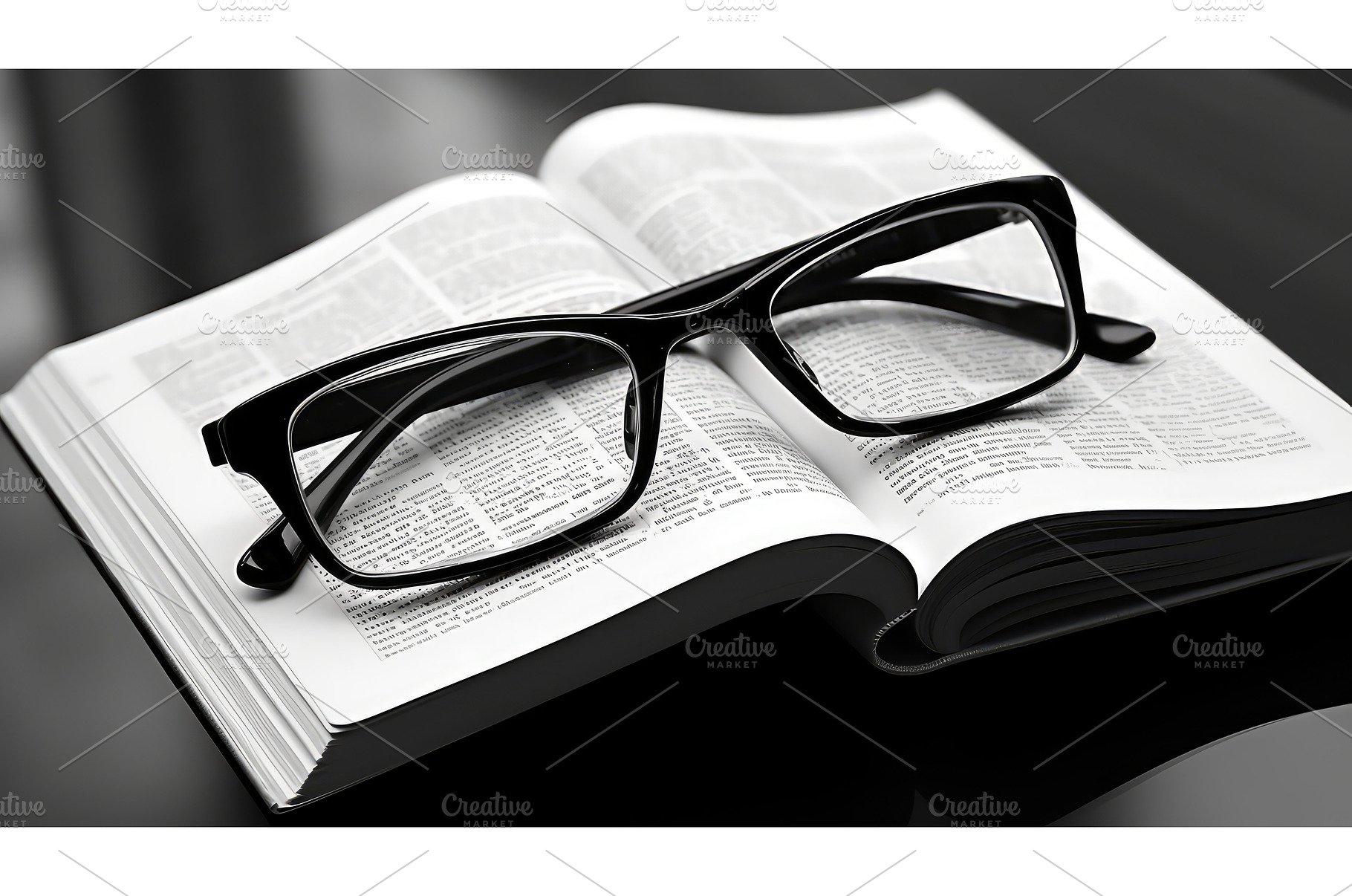 cover glasses book ai generated, a Technology Photo by pikepicture