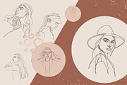 Woman. Vector line art, a Texture Illustration by Re_Margarita_Art (Thumbnail 3 of 5)
